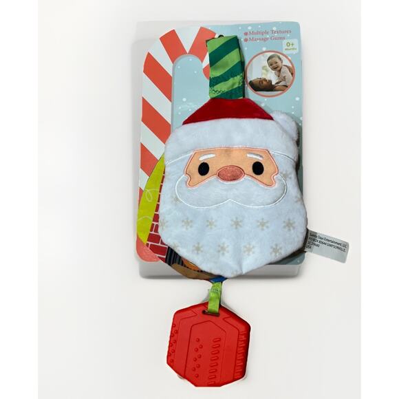 Sunny Days Christmas Crinkle Book Santa Activity & Teether Baby Toy - Picture 1 of 3